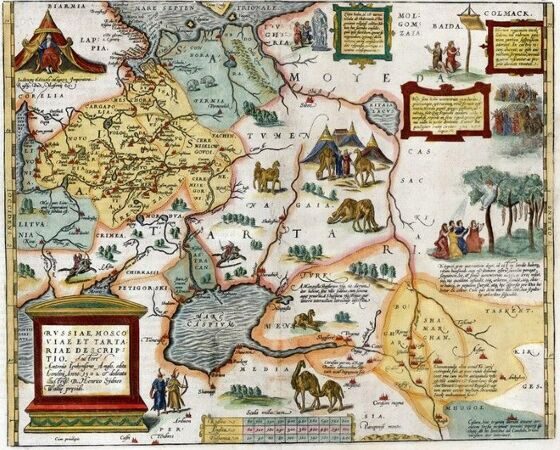 Карта «Описание России, Московии и Тартарии» Энтони Дженкинсона, 1562 г.