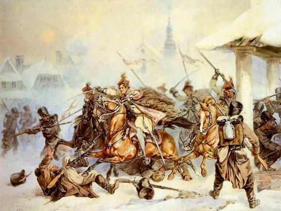 Attack_of_Polish_Krakusi_on_Russians_in_Proszowice_1846[1]