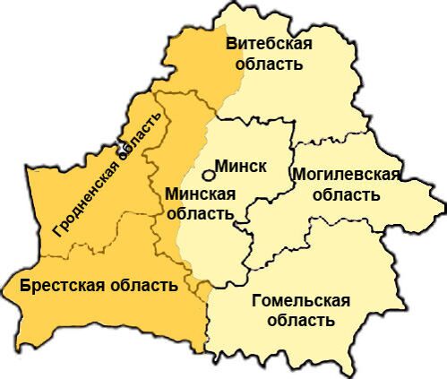 Бывшие кресы всходни в границах совр. Белоруссии