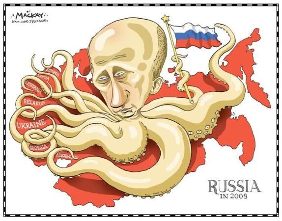 «Россия в 2008 году». Современная английская карикатура