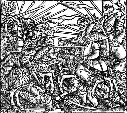 Клецкая битва, средневековая гравюра