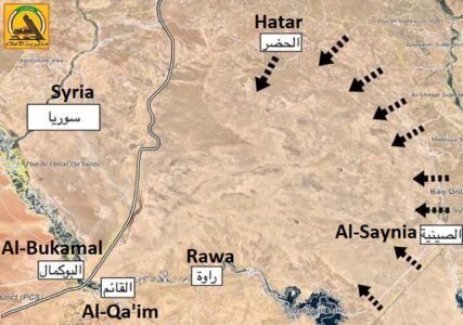 Направления наступления армии Ирака на ИГ