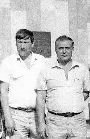Дом творчества писателей Белоруссии Ислочь - 1987 В. Тыцких и (слева) В. Силкин