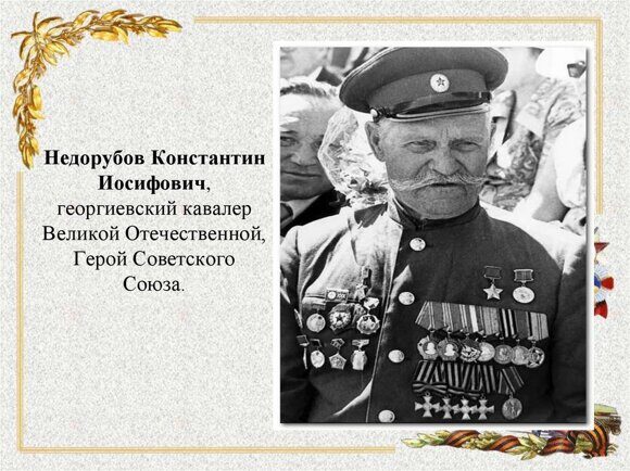 Герой СССР , геориевский кавалер